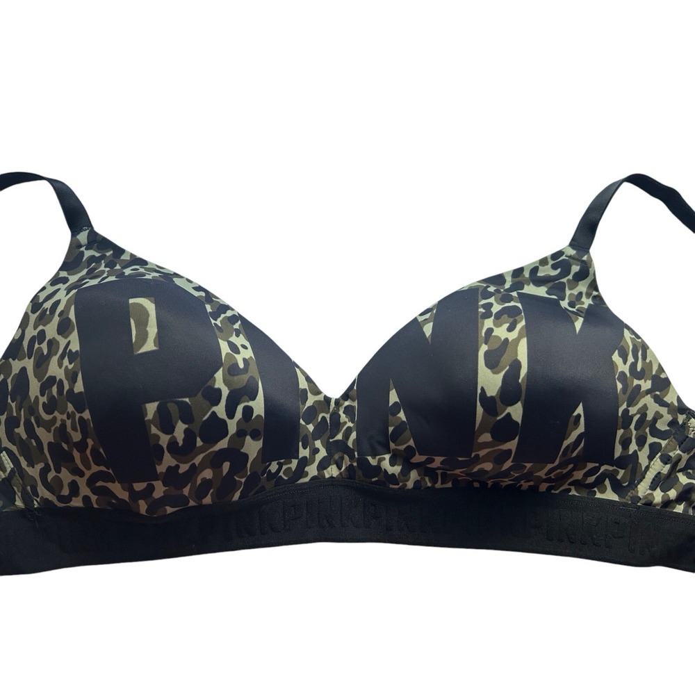 Victorias Secret Bra 34DD Wear Everywhere Lightly Lined Soft Bralette Camouflage